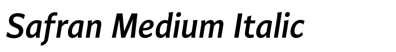 Safran Medium Italic
